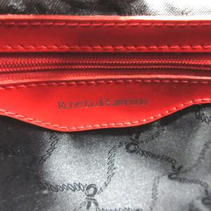 ROBERTA DI CAMERINO R デニム ハンドバッグ トートバッグ ネイビー レッド