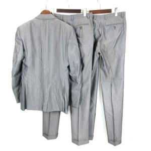 Brooks Brothers スーツ ジャケット パンツ ベスト 4点セット ストライプ グレー 210827E ECR8