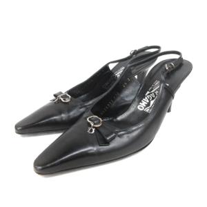 バックストラップポインテッドトゥパンプス 8 1/2 ブラック