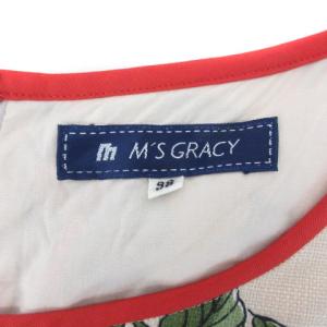 M'S GRACY 210826E ECR8 ワンピース ノースリーブ 総柄 38 マルチカラー