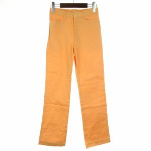 イッセイミヤケ ストレッチデニムパンツ オレンジ