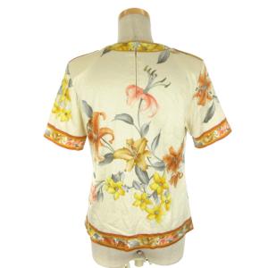 LEONARD 半袖花柄カットソー M ホワイト