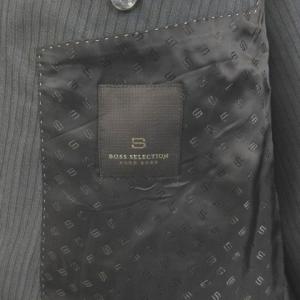 HUGO BOSS SELECTION シングルスーツ ジャケット パンツ ベスト ストライプ 3ピース グレー