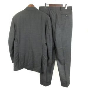 HUGO BOSS チェックダブルスーツ 50 グレー
