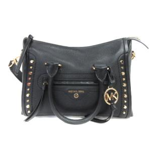 2way CARINE カリーヌ スモール スタッズ ショルダーバッグ サッチェル レザー 黒 ブラック