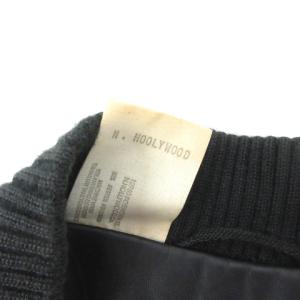 N.HOOLYWOOD シープレザー ジャケット ブルゾン 長袖 ダブル 無地 S 黒 ブラック