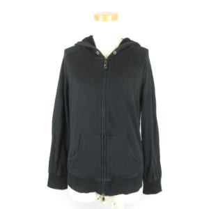 ポニー刺繍ダブルジップパーカー 2 ブラック