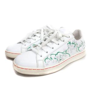 GAMME ROUGE MUGUET スニーカー 花柄 刺繍 35 ホワイト ECR8