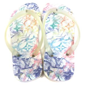 LOUIS VUITTON モリトール ライン トング サンダル 5 ホワイト 1A8JRR 