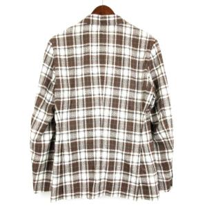 ESTNATION イタリア生地 ジャケット チェック 46 ブラウン