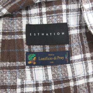 ESTNATION イタリア生地 ジャケット チェック 46 ブラウン