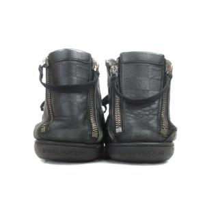 LOUIS VUITTON ハイカット スニーカー レースアップ レザー 8 1 ブラック