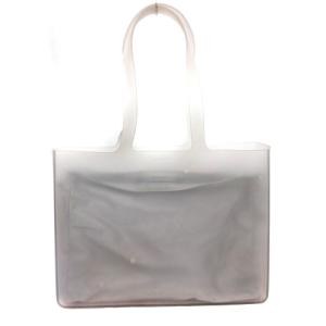 CHANEL ラバー トートバッグ ロゴ グレー