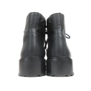 CHANEL レースアップ ショートブーツ ココマーク パール 37 1 ブラック G35154