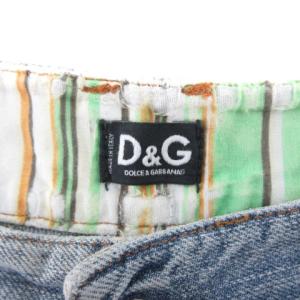 D&G 211026E デニムパンツ クラッシュ ボタンフライ ライトインディゴ 