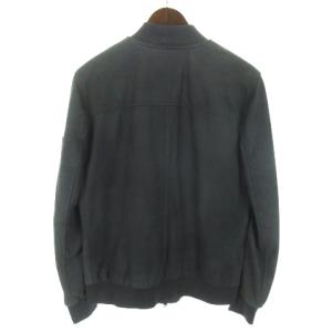 EMMETI 934416 MA-1 ブルゾン フライトジャケット 長袖 ラムレザー 46 紺 ネイビー