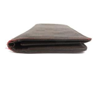 LOUIS VUITTON 10年製 ダミエ ポルトフォイユ ブラザ 二つ折り長財布 ブラウン