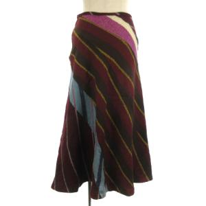 COMME des GARCONS COMME des GARCONS スカート ロング フレア 総柄 ウール M マルチカラー