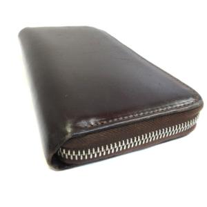 White house Cox ブライドル ラウンドファスナーレザーウォレット ブラウン