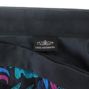 GRACE CONTINENTAL 19SS シースルー スカート フレア 刺繍 ロング 36 ブルー系