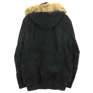 DIESEL コーデュロイ ジャケット フード 中綿 フェイクファー ブラック M 211104EE SM