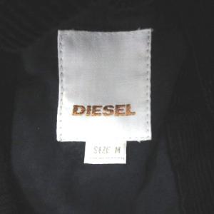 DIESEL コーデュロイ ジャケット フード 中綿 フェイクファー ブラック M 211104EE SM