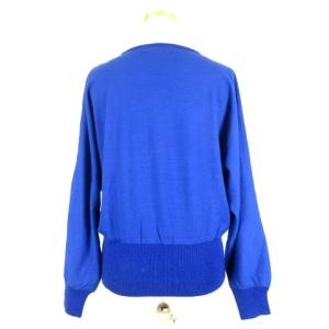 Christian Dior ヴィンテージ ニット ドルマン 長袖 M ブルー