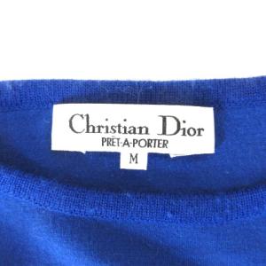 Christian Dior ヴィンテージ ニット ドルマン 長袖 M ブルー