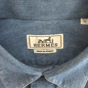 HERMES 21SS ダンガリーシャツ デニム 15 1/2 ブルー