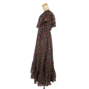MARIHA JOURNEE EN ROSE ワルツのドレス ワンピース 花柄 オフショルダー 36 ブラック