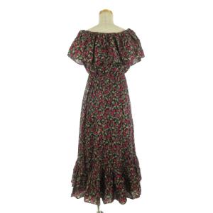 MARIHA JOURNEE EN ROSE ワルツのドレス ワンピース 花柄 オフショルダー 36 ブラック