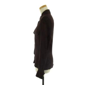 GUCCI シルクポケットシャツ 42 ボルドー