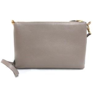 TORY BURCH 61385 KIRA 2WAY レザー ショルダーバッグ グレージュ