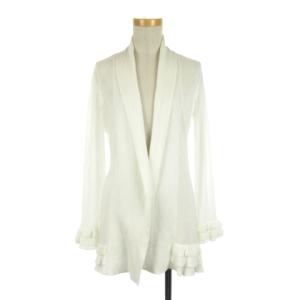 裾フリルカーディガン ホワイト