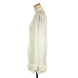 M'S GRACY 裾フリルカーディガン ホワイト