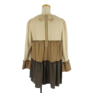 M'S GRACY 20AW 015513 グラデーションティアード チュニック ウール 38 ブラウン