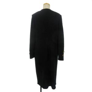 YVES SAINT LAURENT ロングカーディガン 金ボタン L ブラック