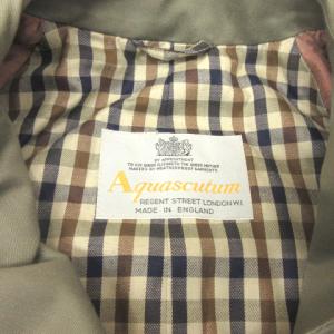 Aquascutum スタンカラーコート 6 カーキ