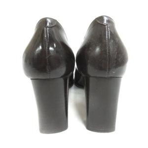 LOUIS VUITTON 01年製 ダミエ リボンパンプス 37.5 ブラック