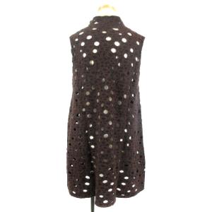 JURGEN LEHL 211130E 穴あき ウール チュニック M 茶