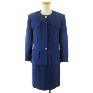 ヴィンテージ セットアップ ジャケット スカート ライトブルー 40