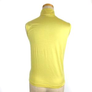 HERMES マルジェラ期 カットソー タートル ノースリーブ ストレッチ 薄手 36 イエロー