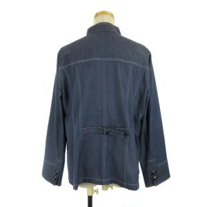Leilian スタンドカラーデニムジャケット 17+ ブルー