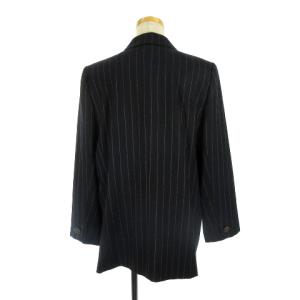 Leilian 近年モデル 大きいサイズ テーラード ジャケット ストライプ 13+ ダークグレー ECR11