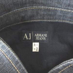 ARMANI JEANS AA Gジャン ジャケット フリンジ インディゴ 210113E