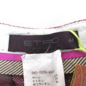 ETRO パンツ センタープレス ウール 44 ピンク ECR12