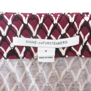 DIANE von FURSTENBERG ワンピース カーディガン ガウン 総柄 6 パープル