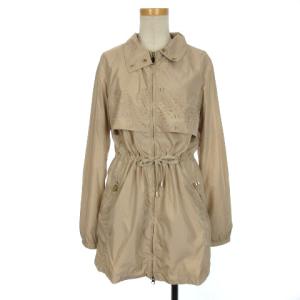 ナイロン ジャケット ジップアップ 花柄 40 ベージュ