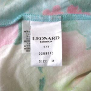 LEONARD FASHION 半袖 カットソー 花柄 ライトブルー M