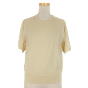 ウールシルクニットカットソー L オフホワイト